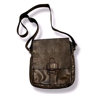 Harbour 2nd Marlies Crossbody Purse Brown Leather Flap Front Minimalist Unisex